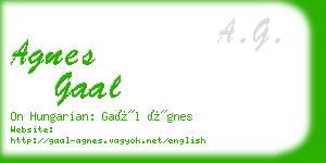 agnes gaal business card